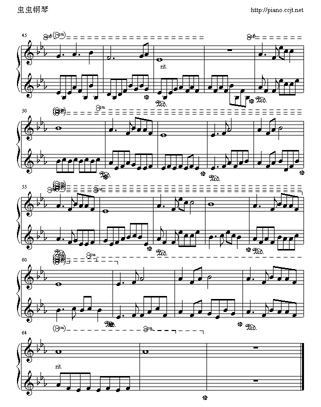 莫失莫忘(女声∶风铃)钢琴曲谱（图3）