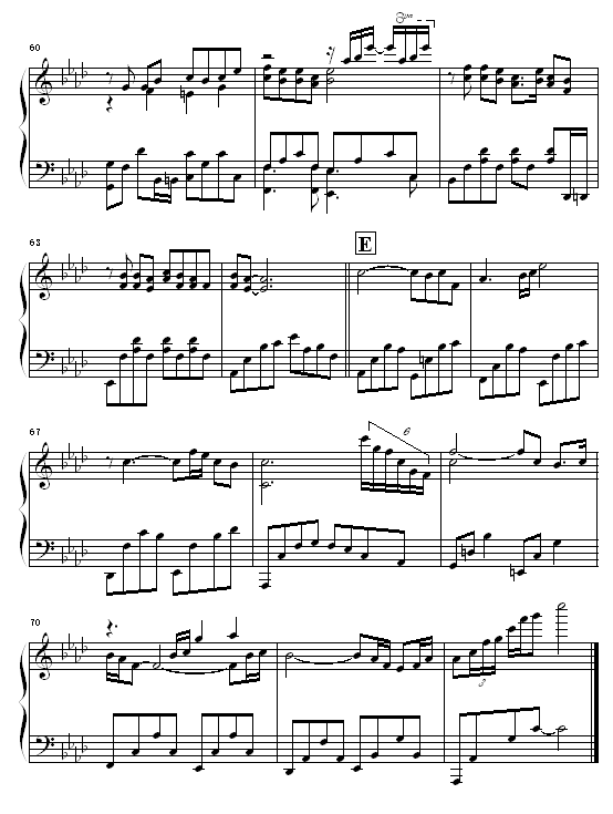 东风破钢琴曲谱（图6）
