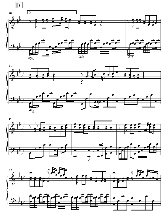 东风破钢琴曲谱（图5）
