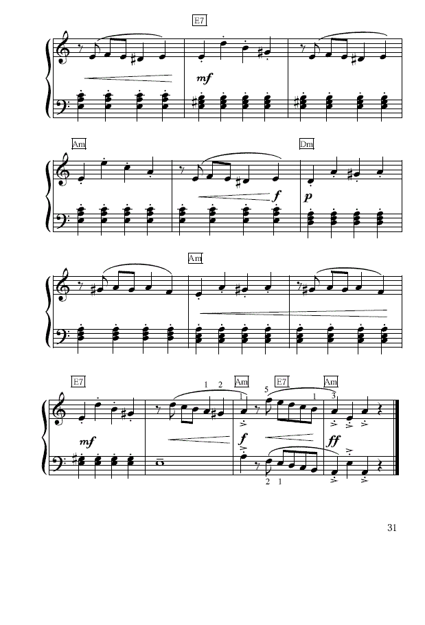 La cumparsita 阿根廷探戈(简易钢琴谱)钢琴曲谱（图2）