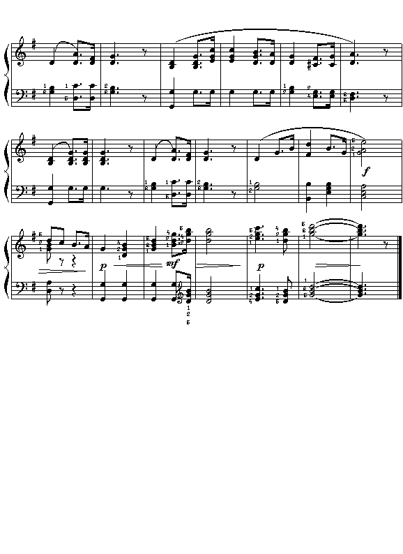 瓦格纳歌剧“罗恩格林”选曲：婚礼进行曲钢琴曲谱（图2）