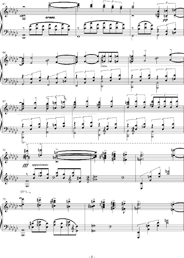 悲歌  Elegie Op3 No1钢琴曲谱（图4）