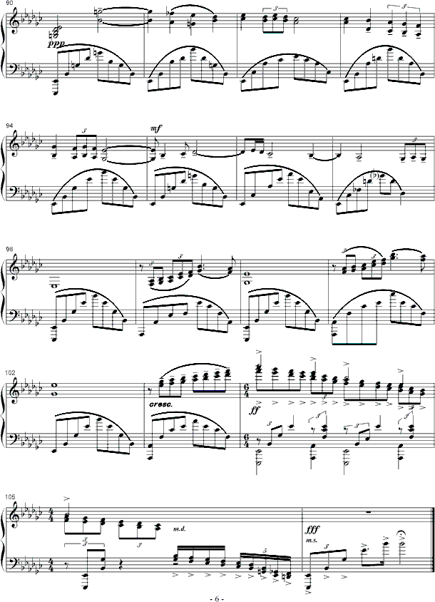 悲歌  Elegie Op3 No1钢琴曲谱（图6）