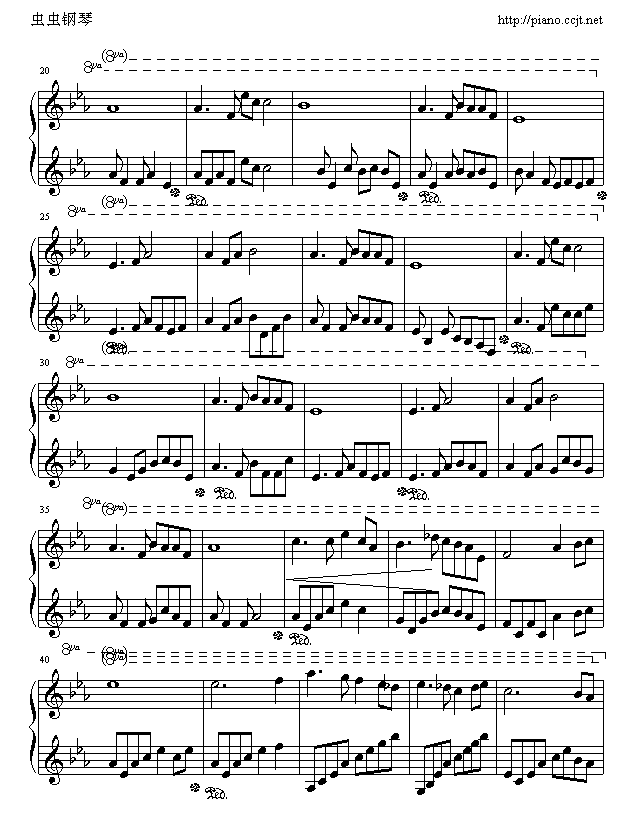 莫失莫忘(女声∶风铃)钢琴曲谱（图2）