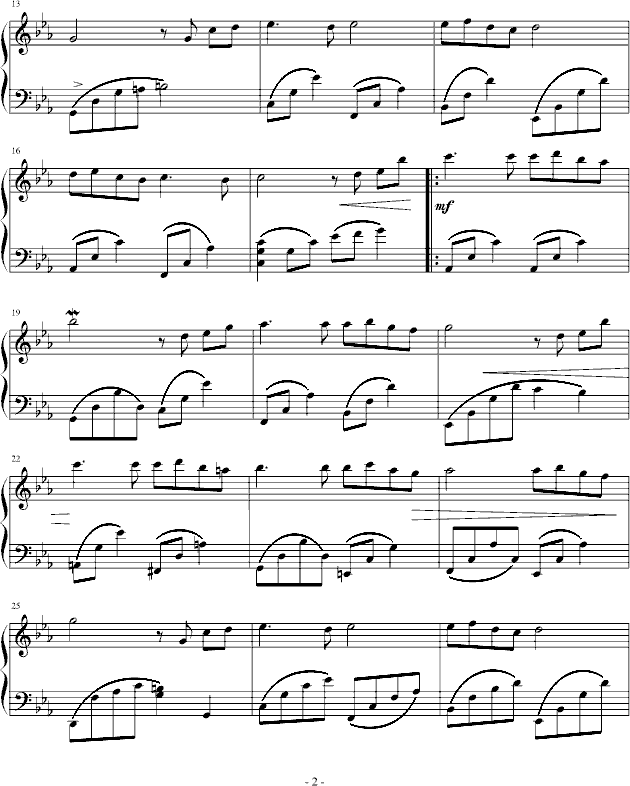 Song From a Secret Garden钢琴曲谱（图2）