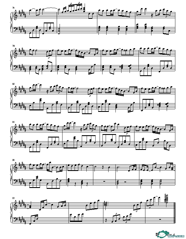 雪之花(中文名飘雪)钢琴曲谱（图4）