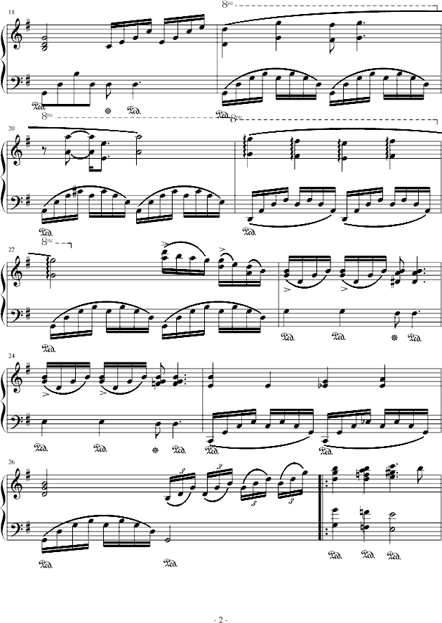 Love me tender钢琴曲谱（图2）