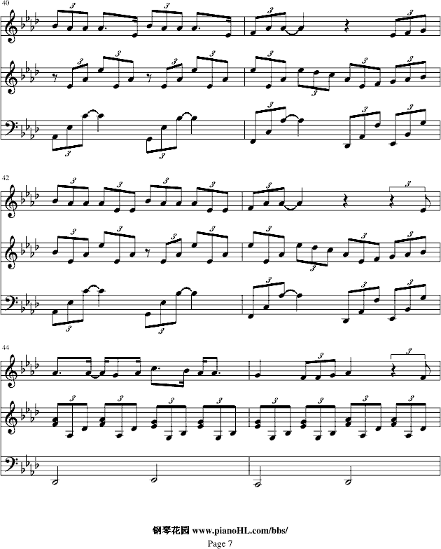 TADDY BEAR钢琴曲谱（图7）