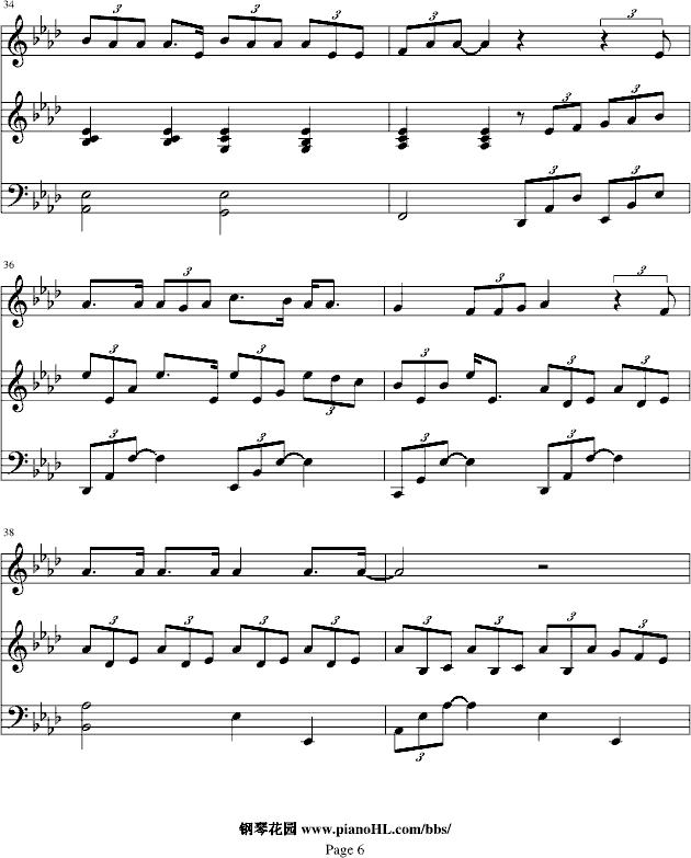 TADDY BEAR钢琴曲谱（图6）