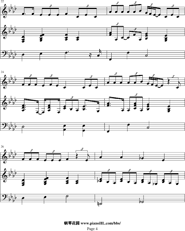 TADDY BEAR钢琴曲谱（图4）
