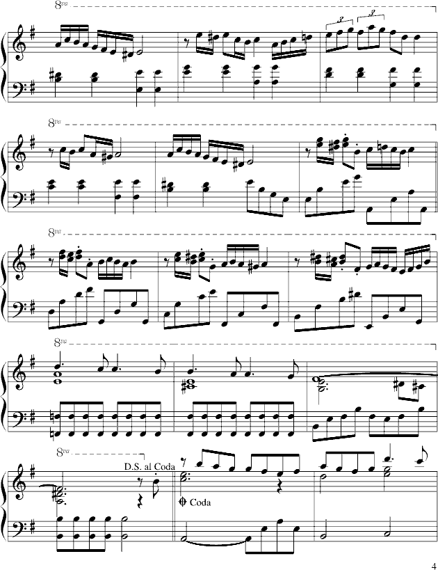 风之丘钢琴曲谱（图4）