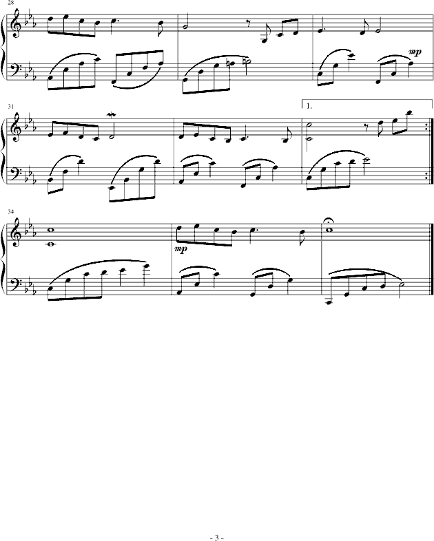 Song From a Secret Garden钢琴曲谱（图3）
