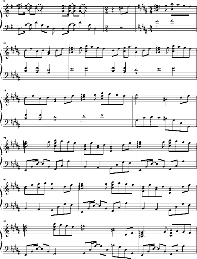梦的点滴钢琴曲谱（图5）