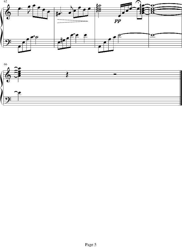 伤钢琴曲谱（图5）