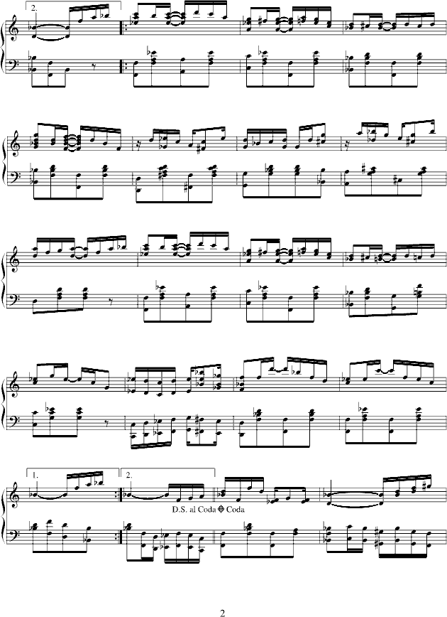 Eugenia-爵士钢琴曲谱（图2）