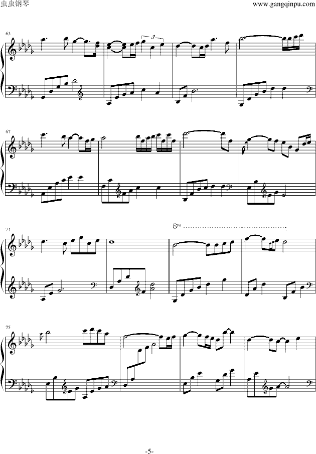 Beautiful Lady钢琴曲谱（图5）