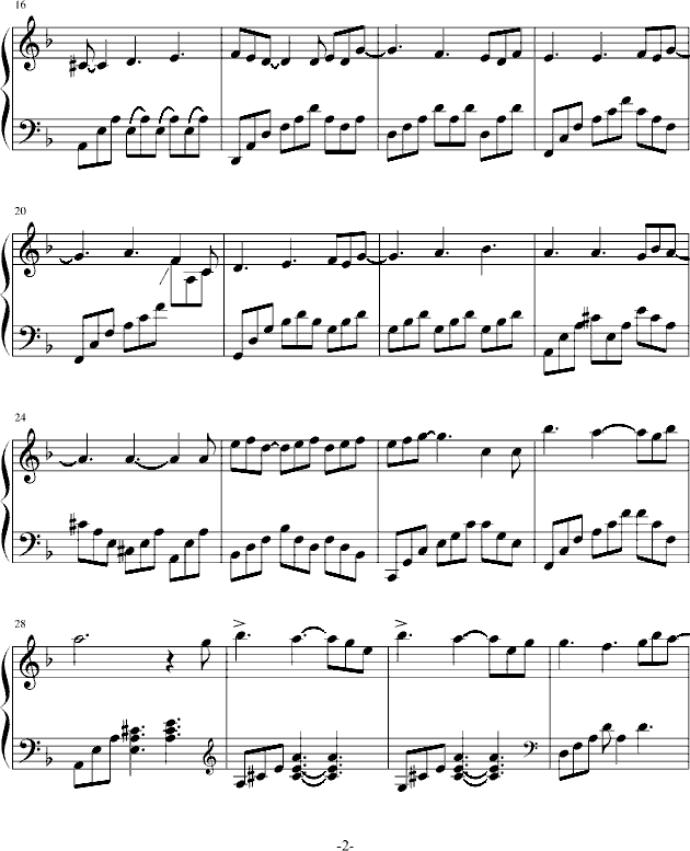 FELITSA钢琴曲谱（图2）
