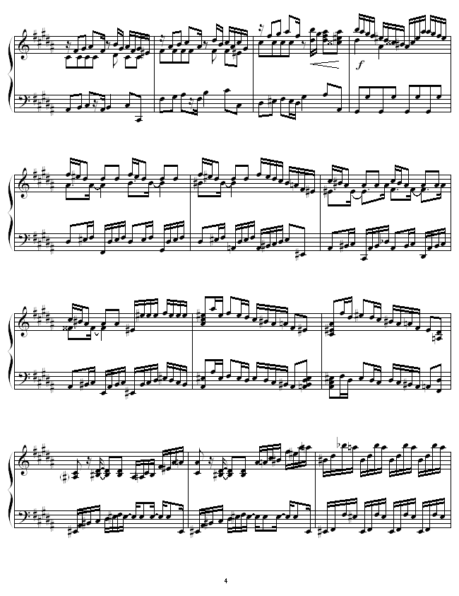 Etude in B Major -圣钢琴曲谱（图4）