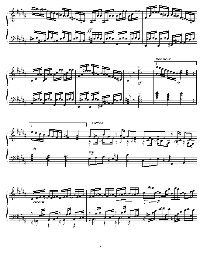 Etude in B Major -圣钢琴曲谱（图5）