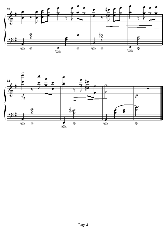 四月素描簿钢琴曲谱（图4）
