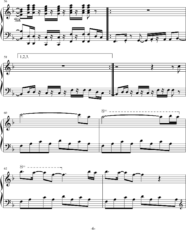 Swept Away钢琴曲谱（图6）