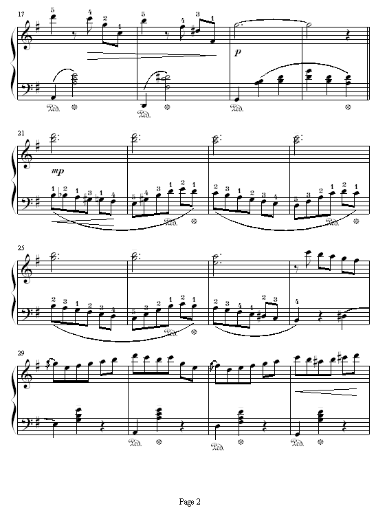 四月素描簿钢琴曲谱（图2）