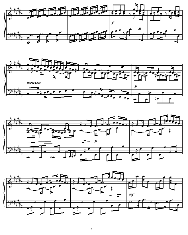 Etude in B Major -圣钢琴曲谱（图2）