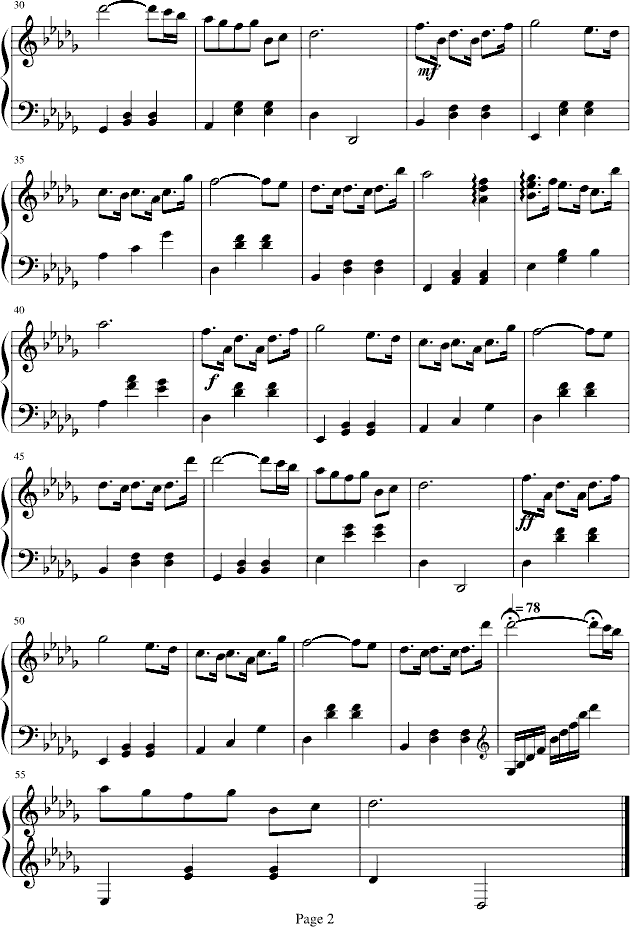 stepping on the rainy street钢琴曲谱（图2）