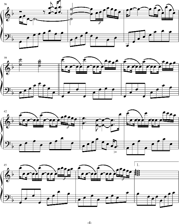 Swept Away钢琴曲谱（图4）