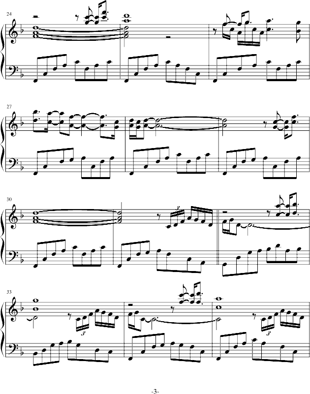 Swept Away钢琴曲谱（图3）