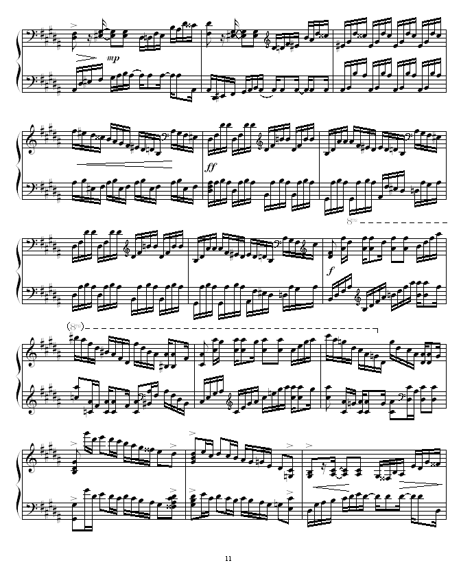 Etude in B Major -圣钢琴曲谱（图11）