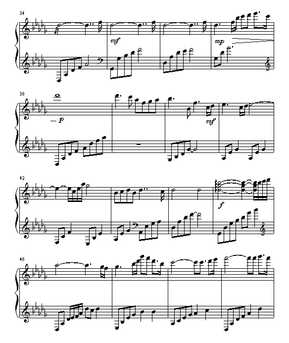 Beautiful Lady-DayDream钢琴曲谱（图3）