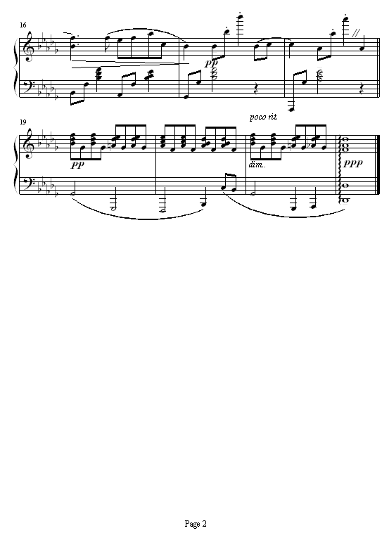 二月东银河钢琴曲谱（图2）
