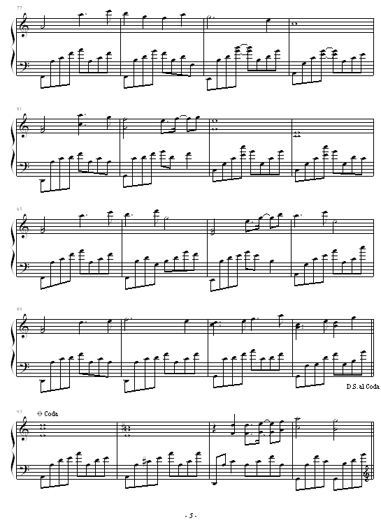 A SECRET GROVE钢琴曲谱（图5）