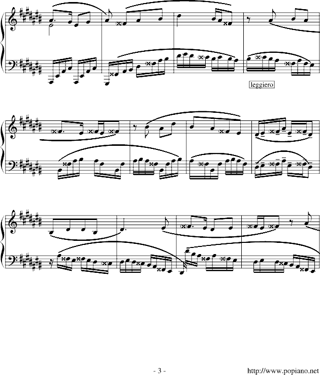 练习曲(No.1)钢琴曲谱（图3）