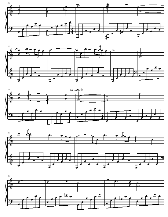 Moon River钢琴曲谱（图2）
