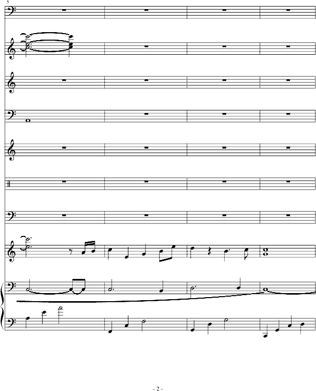 十三月的雪钢琴曲谱（图2）