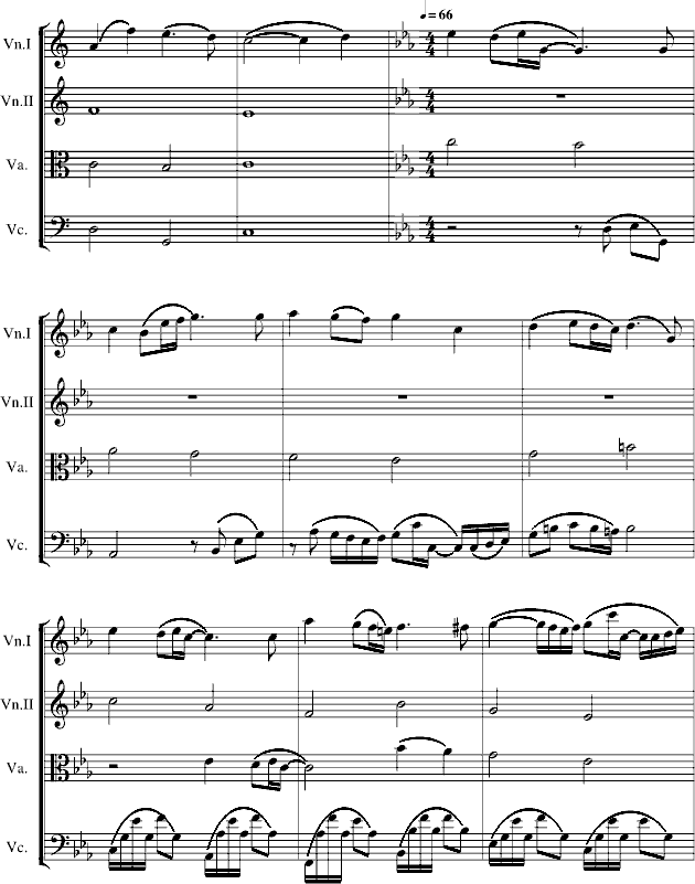弦乐四虫奏钢琴曲谱（图3）