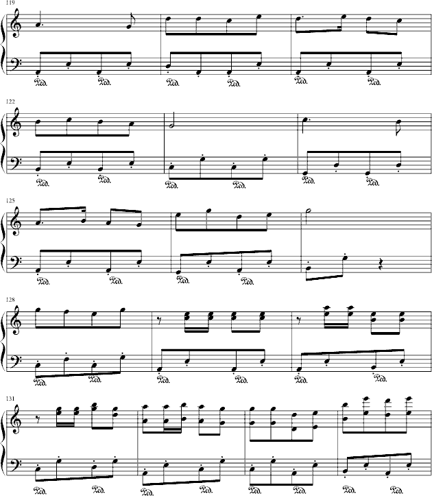 水城中的玫瑰钢琴曲谱（图8）