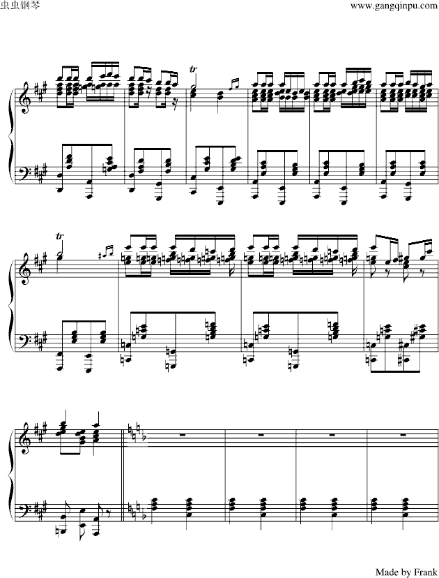 卡门序曲- 难度版钢琴曲谱（图4）