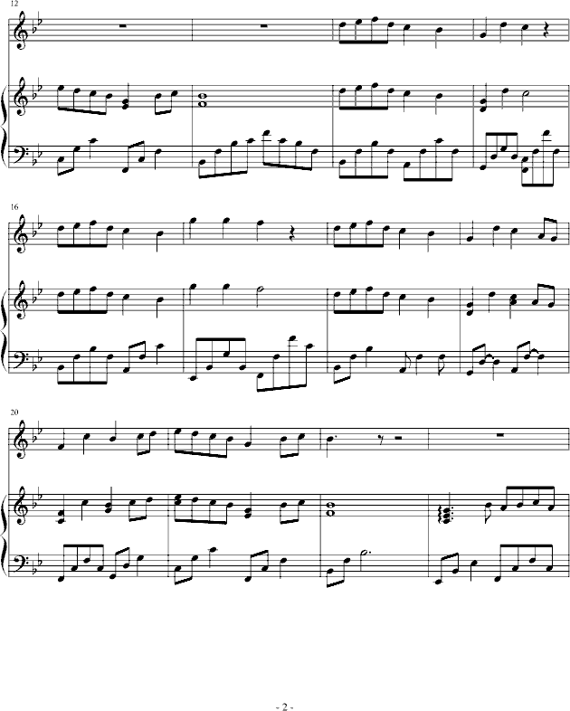 大自然情诗-冰岛的雨季版钢琴曲谱（图2）