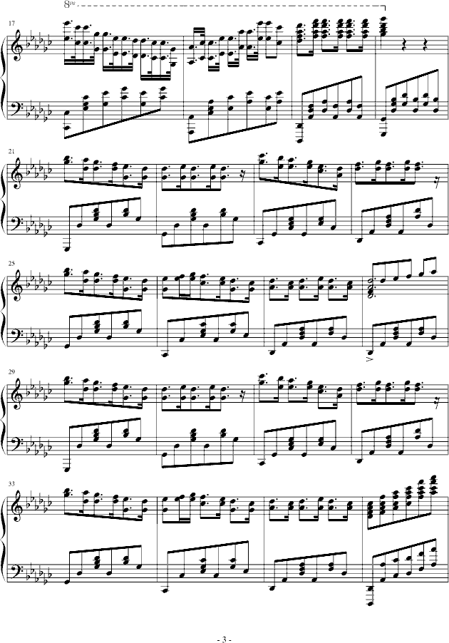 降G大调华丽波兰舞曲钢琴曲谱（图3）