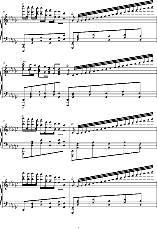 降G大调华丽波兰舞曲钢琴曲谱（图8）