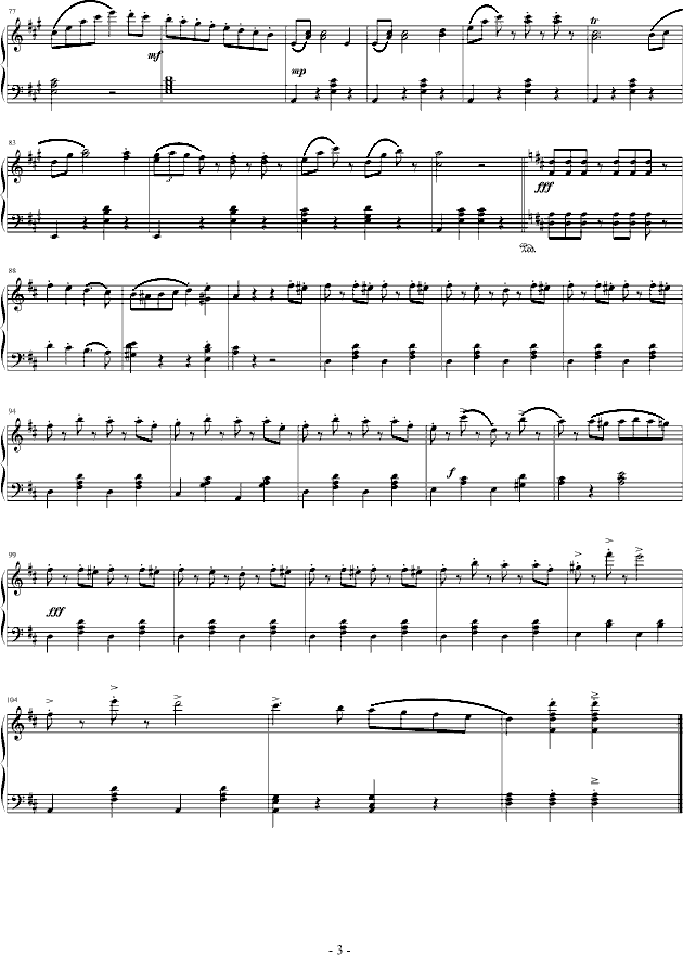 拉德茨基进行曲钢琴曲谱（图3）