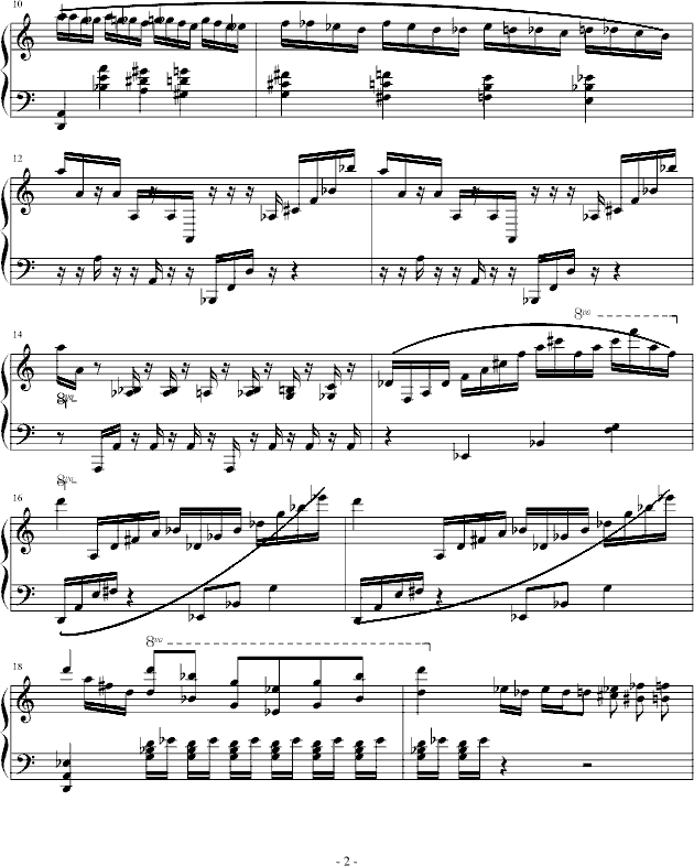 野蜂飞舞-爵士版钢琴曲谱（图2）