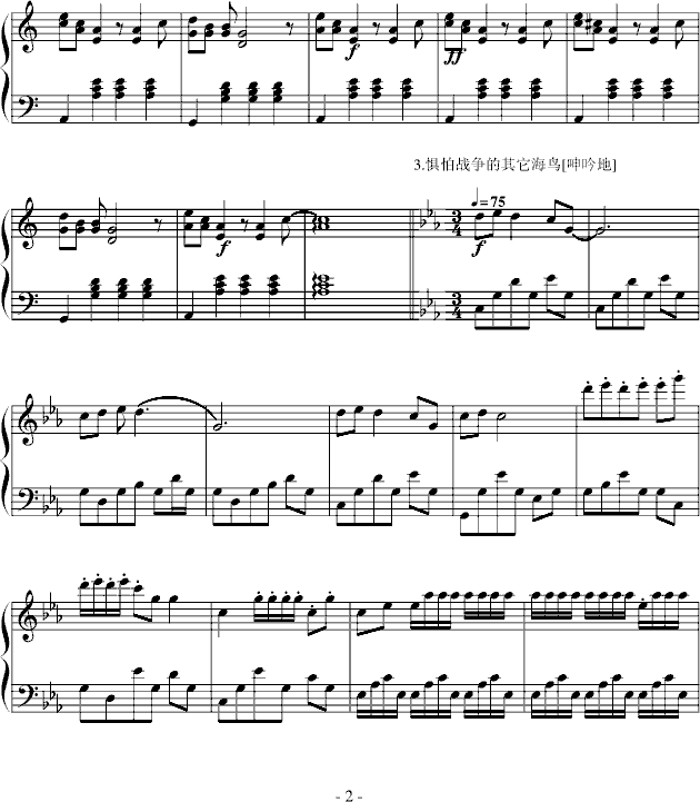 勇敢的海鸟---幻想曲kf.1钢琴曲谱（图2）