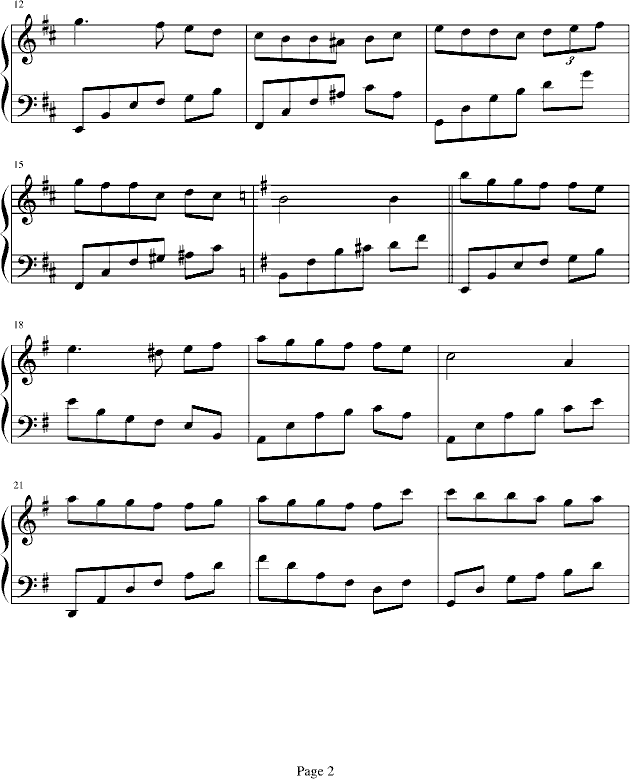 月夜随想钢琴曲谱（图2）
