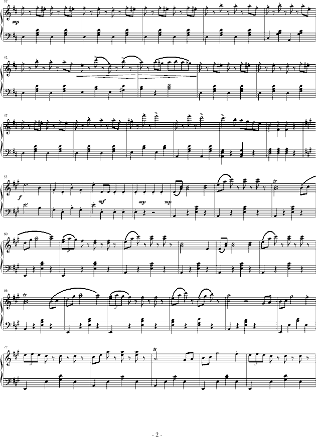 拉德茨基进行曲钢琴曲谱（图2）