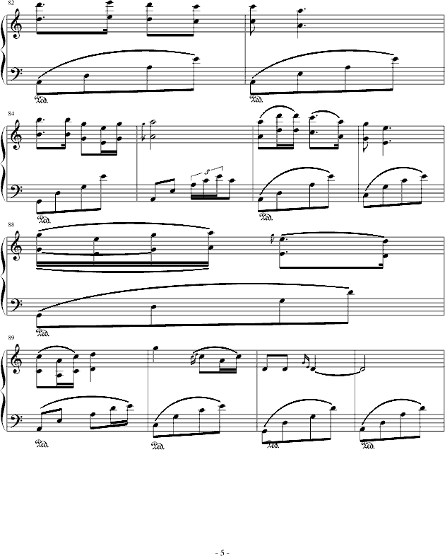 思乡曲钢琴曲谱（图5）