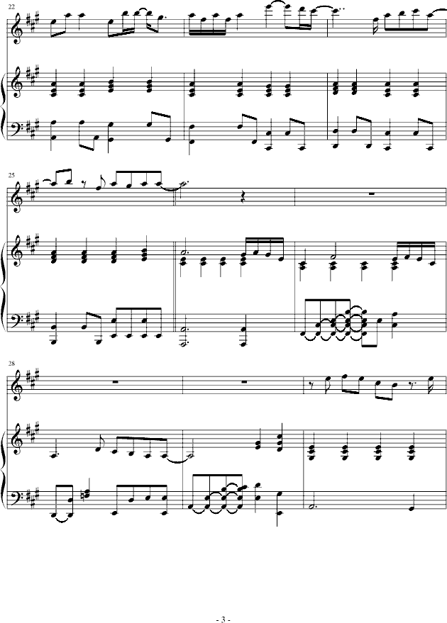 离家出走-弹唱版钢琴曲谱（图3）